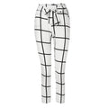 Feitong Women Elastic Waist Casual Pants Bandage High Waist lattice Pencil Pants Slim Fit Trousers Streetwear Pantalon Femme