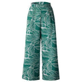 Feitong Women Pants Summer Leaves Printing Drawstring Wide Leg Pants Women Trousers Female Streetwear Leggings Pantalon Femme