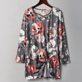 Feitong Fashion Women Blouses Flower Print Tee Shirt Ladies Loose Long Sleeve Blouse Spring Shirts Casual Tops Blusas Femininas