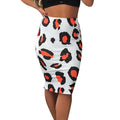 Feitong Women Skirts High Waist Print Pencil Skirt Hip Knee-Length Slim Sexy Short Skirt Party Casual Skirts Summer Jupe Femme