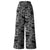 Feitong Women Pants Summer Leaves Printing Drawstring Wide Leg Pants Women Trousers Female Streetwear Leggings Pantalon Femme