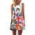 Feitong Summer Dress Women Vintage Sleeveless Beach Printed Short Mini Dress Party Boho Dresses Robe Femme Vestidos de Verano