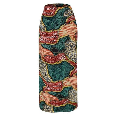 Women Summer Skirt High Waist Geometric Stitching Print Bodycon Long Skirt Maxi Skirts Womens Jupe Femme Faldas Mujer Moda 2019