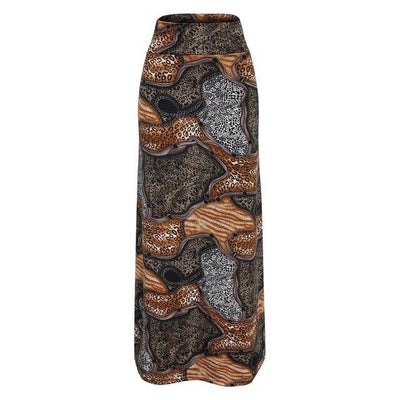 Women Summer Skirt High Waist Geometric Stitching Print Bodycon Long Skirt Maxi Skirts Womens Jupe Femme Faldas Mujer Moda 2019