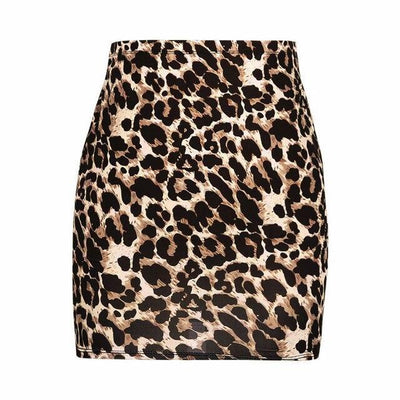 Feitong Women Skirts Summer Leopard Printed Skirt High Waist Sexy Pencil Bodycon Hip Mini Skirt Female Skirts Faldas Mujer