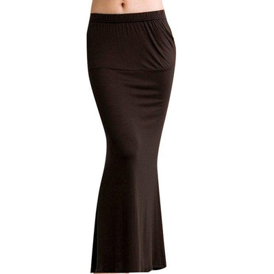 Feitong Women Skirts Fashion Sexy Casual Solid High Waist Hip Long Floor-Length Skirt Black Summer Jupe Femme Women Clothing