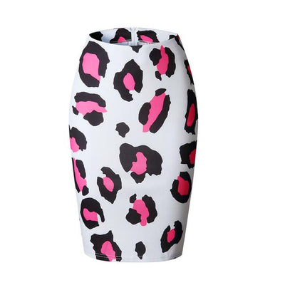 Feitong Women Skirts High Waist Print Pencil Skirt Hip Knee-Length Slim Sexy Short Skirt Party Casual Skirts Summer Jupe Femme